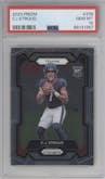 C.J. Stroud from the 2023 Panini Prizm set graded by PSA and given an overall grade of 10.