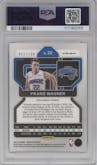 Franz Wagner from the 2021-22 Panini Prizm  set featuring a Blue Prizm parallel graded by PSA and given an overall grade of 9.