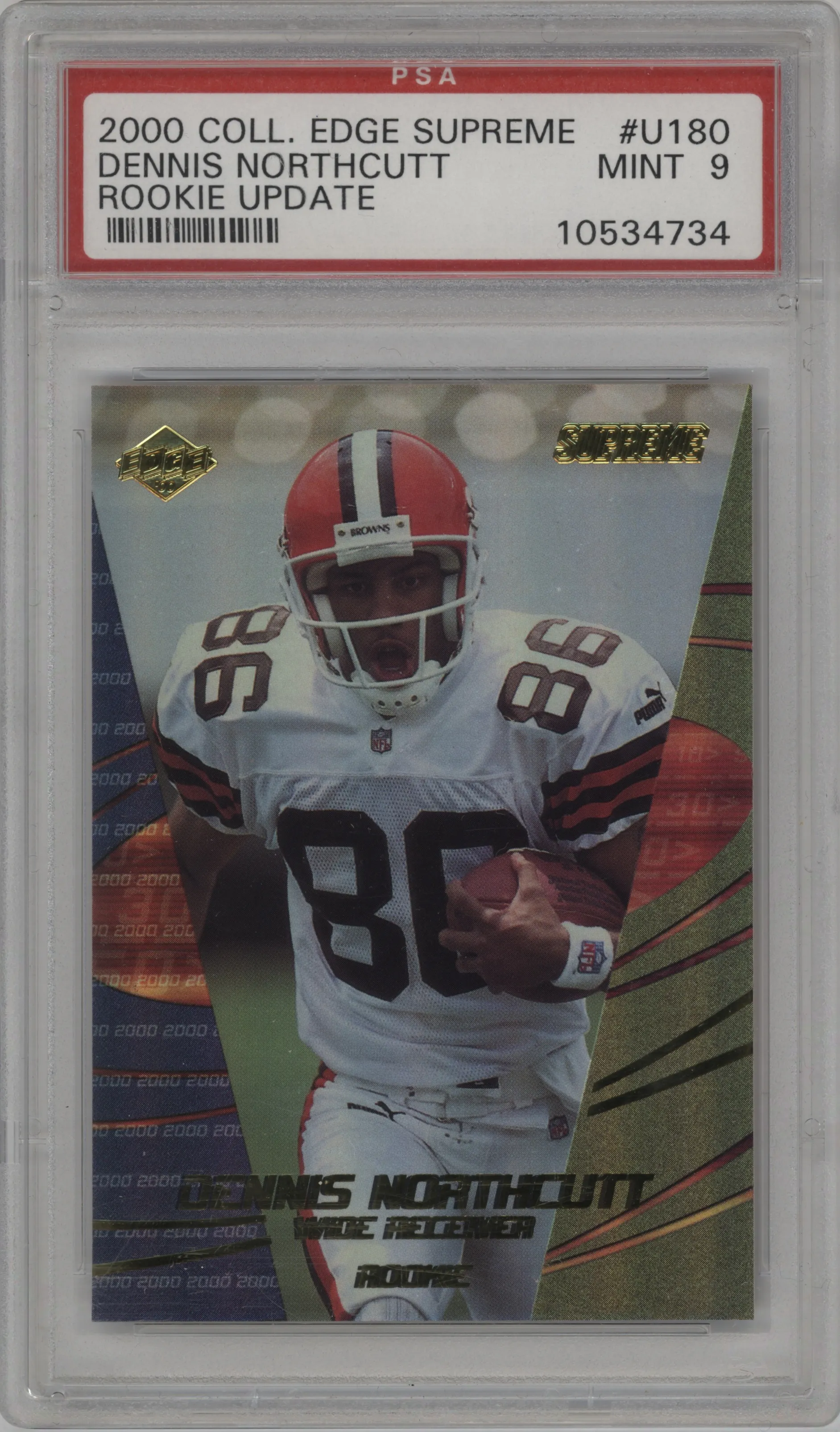 2000 Collector's Edge Supreme Update Dennis Northcutt #U180 PSA 9