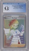 Roseanne's Backup from the 2022 Pokemon SWSH set graded by CSG and given an overall grade of 9.5.