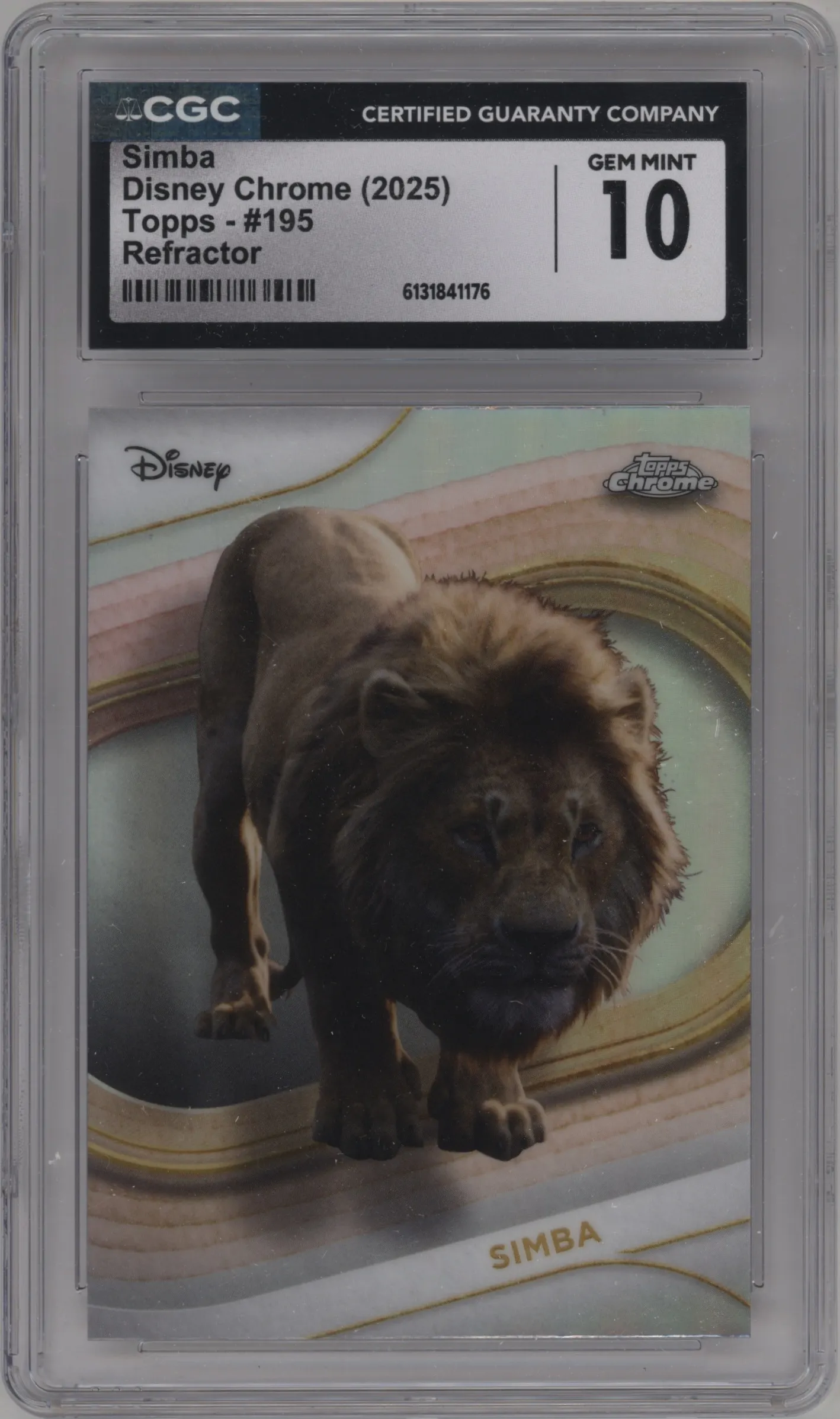 2025 Topps Chrome Disney Simba Refractor #195 CGC 10
