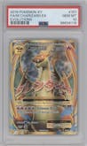 M Charizard EX from the 2016 Pokemon XY set graded by PSA and given an overall grade of 10.
