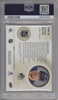 Arthur Kaliyev from the 2020-21 SP Authentic set graded by PSA and given an overall grade of 9.