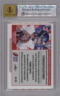 Tommy DeVito from the 2023 Leaf Web Exclusives set graded by Beckett and given an overall grade of 9.