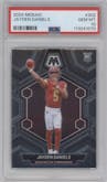 Jayden Daniels from the 2024 Panini Mosaic set graded by PSA and given an overall grade of 10.
