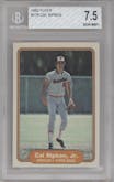 Cal Ripken Jr. from the 1982 Fleer set graded by Beckett and given an overall grade of 7.5.