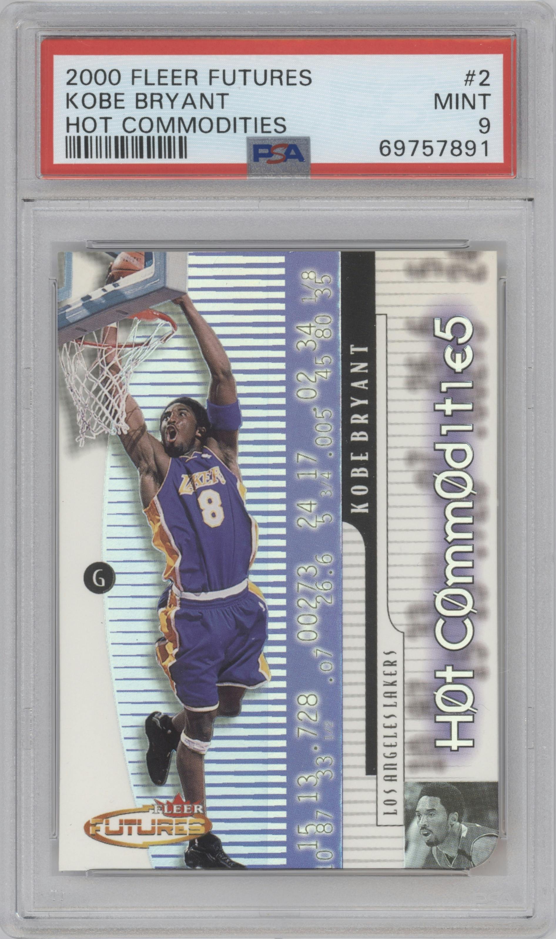 Kobe Bryant	 from the 2000-01 Fleer Futures set graded by PSA and given an overall grade of 9.