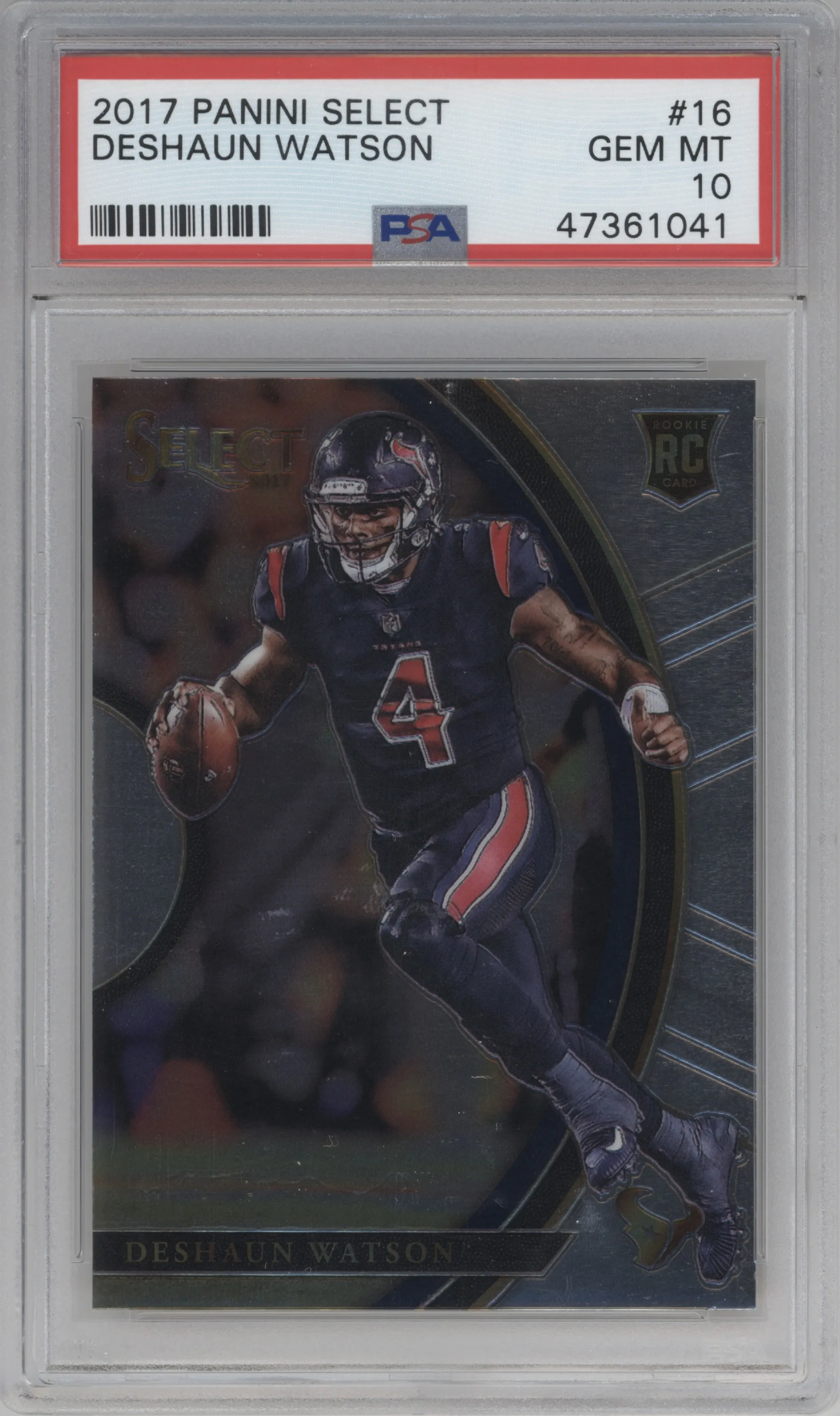 2017 Panini Select Deshaun Watson #16 PSA 10