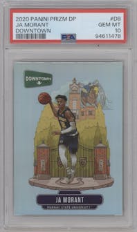 Ja Morant from the 2020-21 Panini Prizm Draft Picks set graded by PSA and given an overall grade of 10.