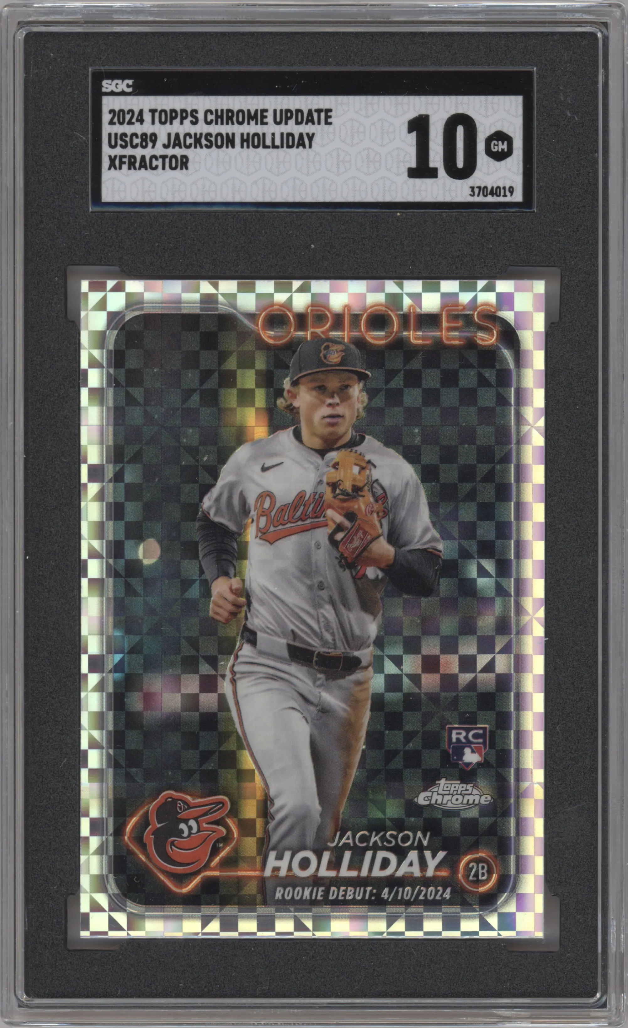 2024 Topps Chrome Update Jackson Holliday X-Fractor #USC89 SGC 10