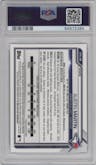 Austin Martin from the 2021 Bowman set featuring a Refractor parallel graded by PSA and given an overall grade of 9.