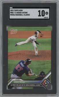Shohei Ohtani from the 2023 Topps Now World Baseball Classic set graded by SGC and given an overall grade of 10.