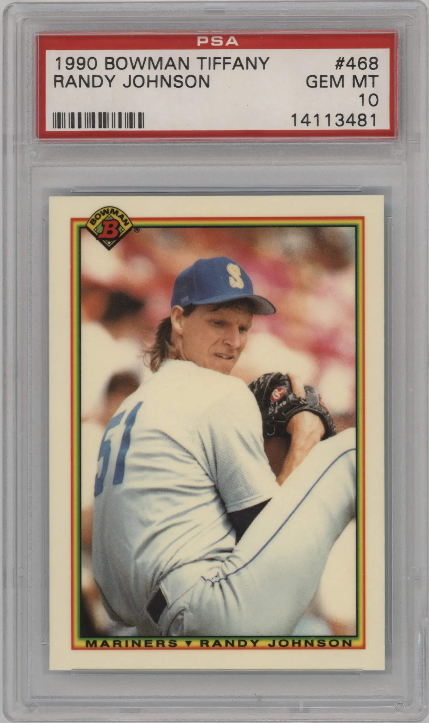 1990 Bowman Randy Johnson Tiffany #468 PSA 10