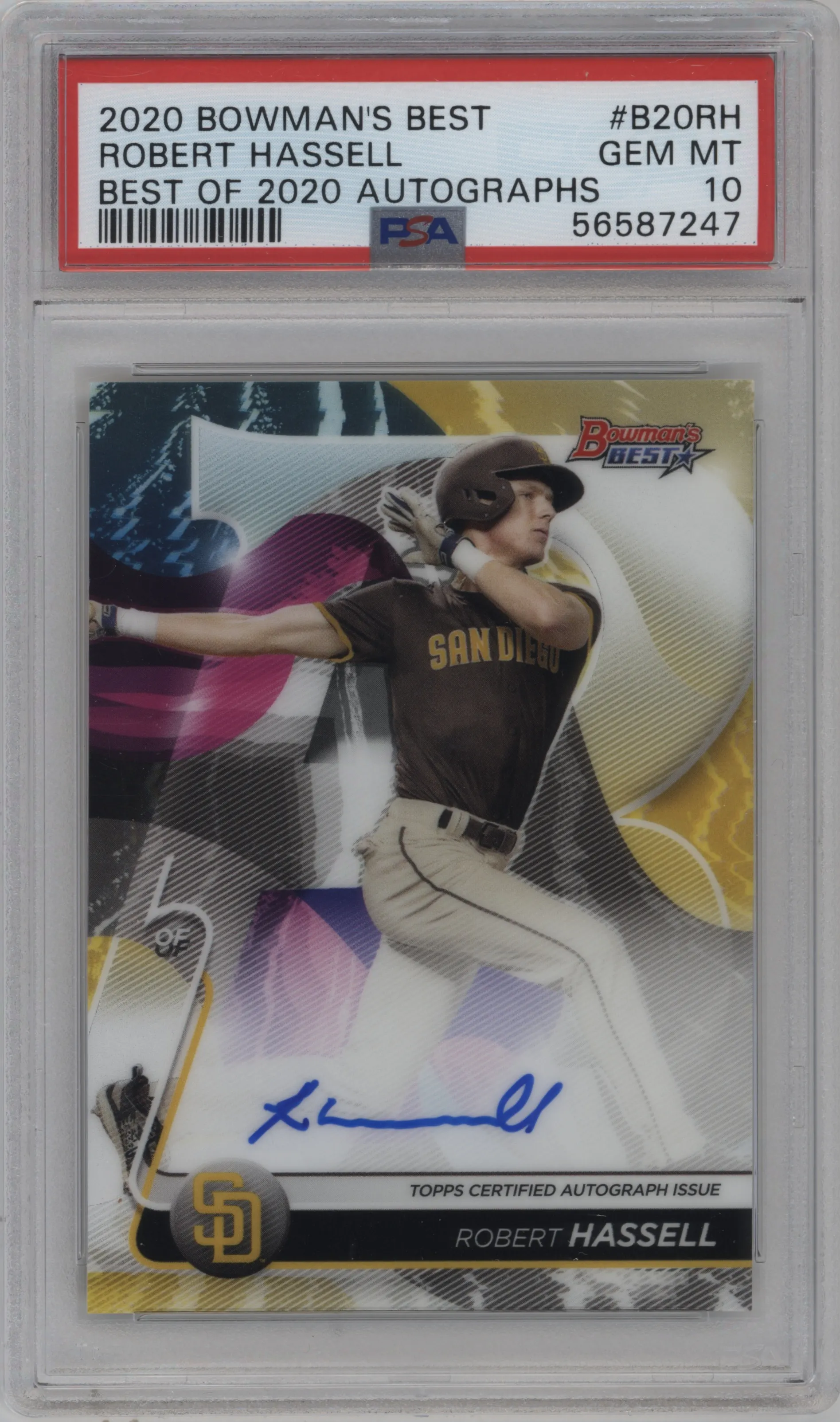 2020 Bowman’s Best Best of 2020 Auto Robert Hassell #B20-RH PSA 10