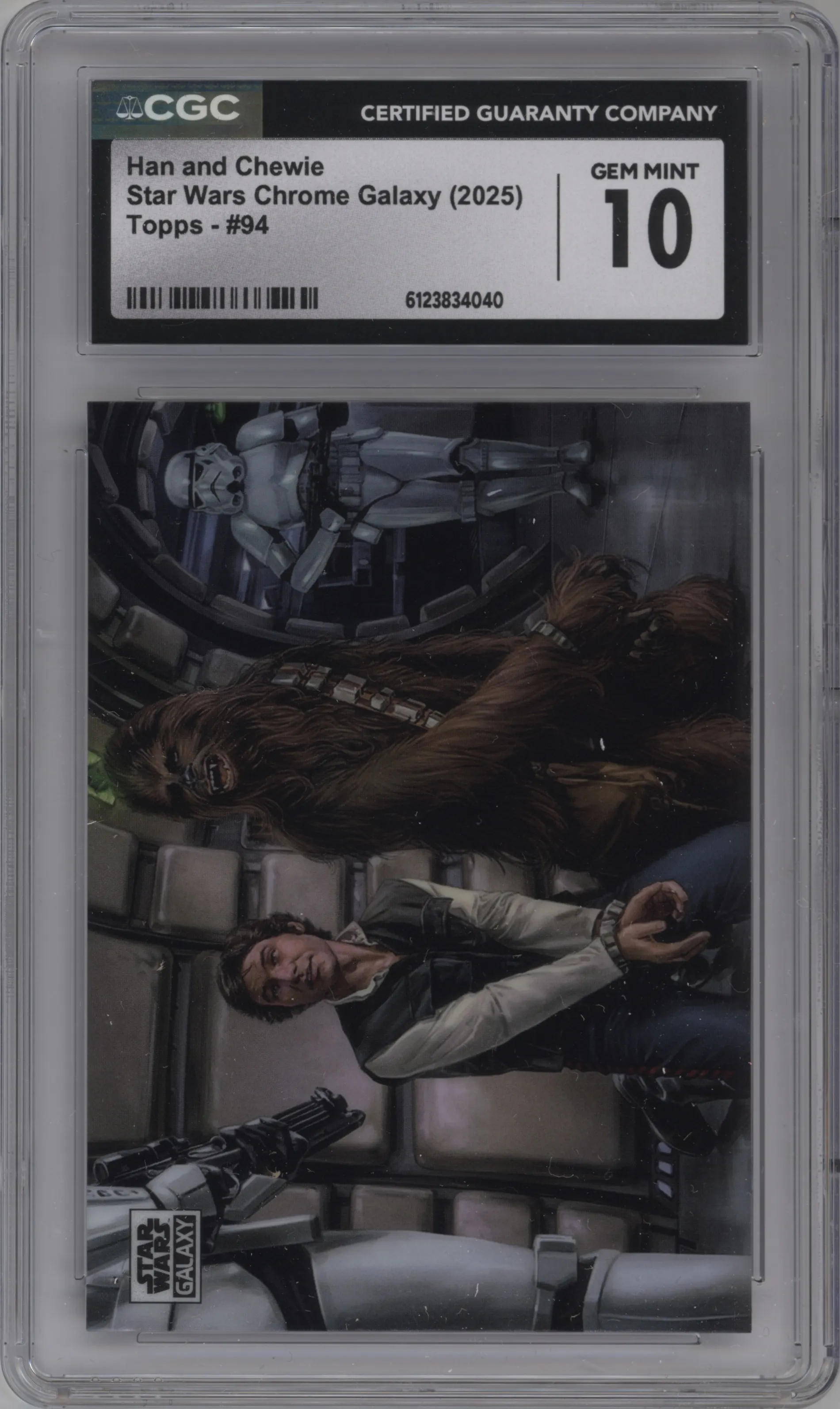 2025 Topps Chrome Star Wars Galaxy Han and Chewie CGC 10