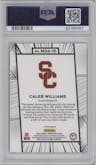 Caleb Williams from the 2023 Panini Prizm Draft Picks set graded by PSA and given an overall grade of 10.