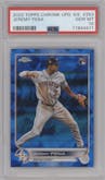 Jeremy Pena from the 2022 Topps Chrome Update Sapphire Edition  set graded by PSA and given an overall grade of 10.