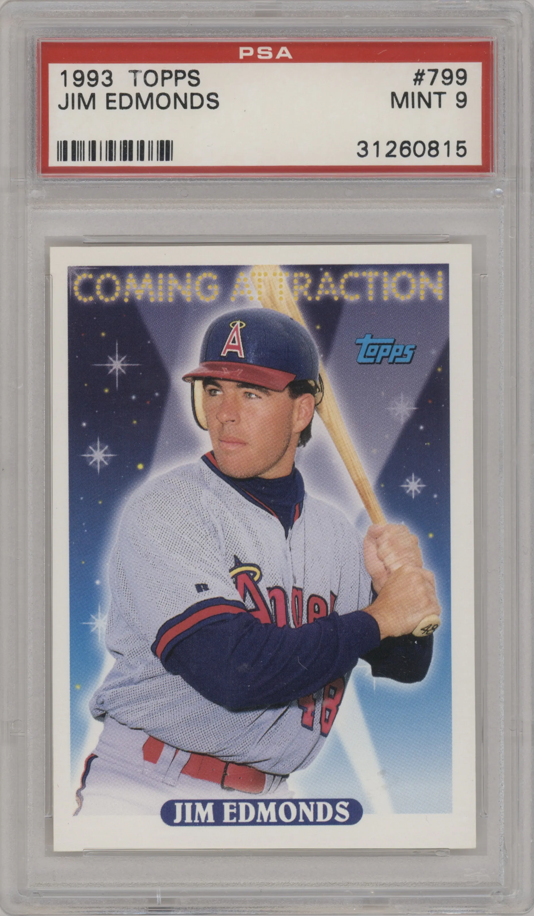 1993 Topps Jim Edmonds PSA 9