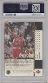 Michael Jordan from the 1994-95 Upper Deck SP Championship set graded by PSA and given an overall grade of 10.