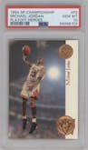 Michael Jordan from the 1994-95 Upper Deck SP Championship set graded by PSA and given an overall grade of 10.