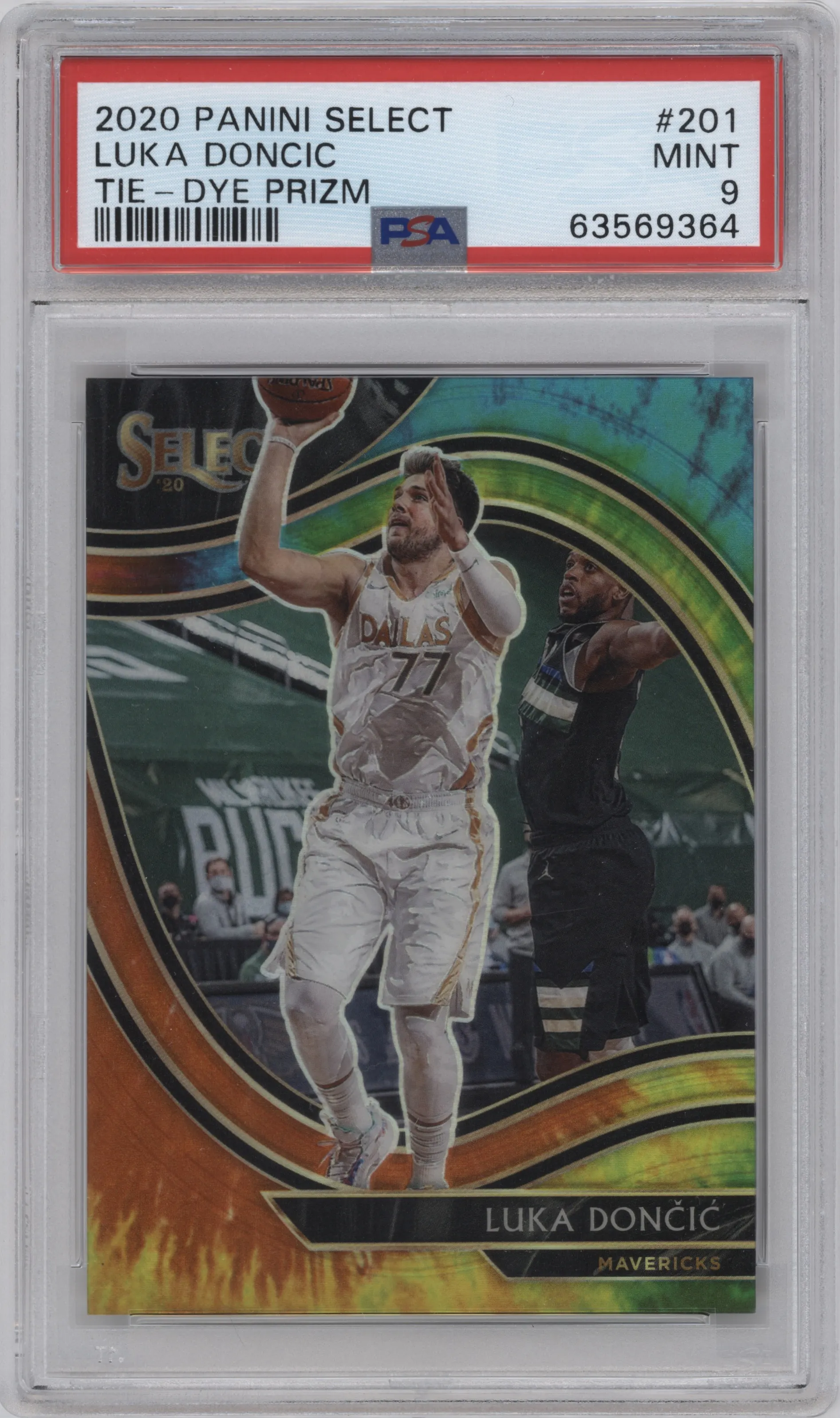 2020 Panini Select Courtside Luka Doncic Tie-Dye #201 PSA 9