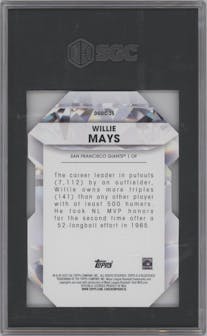 Willie Mays from the 2022 Topps  Series 1 set graded by SGC and given an overall grade of 10.