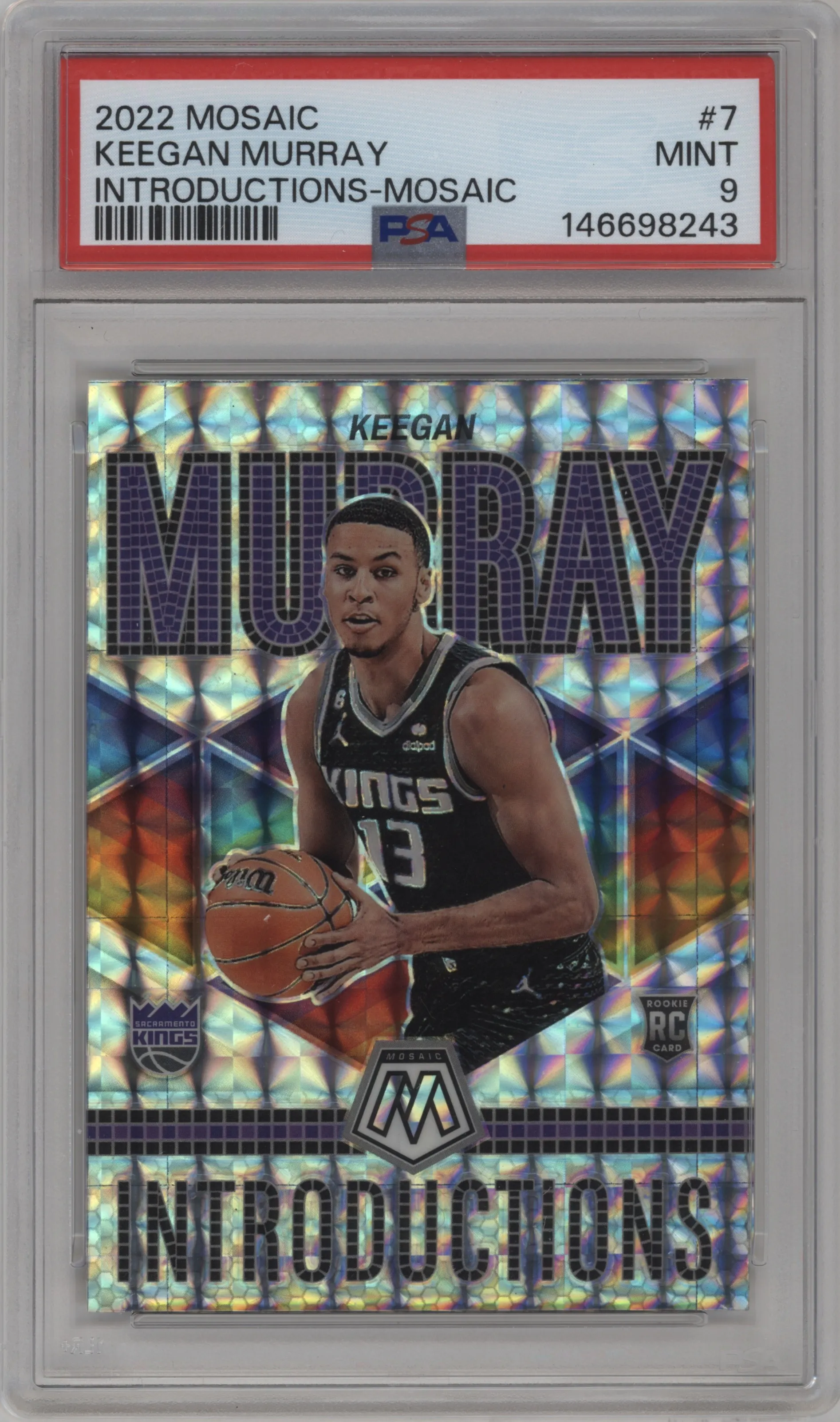 2022 Panini Mosaic Introductions Keegan Murray Mosaic #7 PSA 9