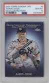 Aaron Judge  from the 2024 Topps Chrome Update set graded by PSA and given an overall grade of 10.