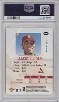 Albert Pujols from the 2001 Fleer Authority set graded by PSA and given an overall grade of 10.