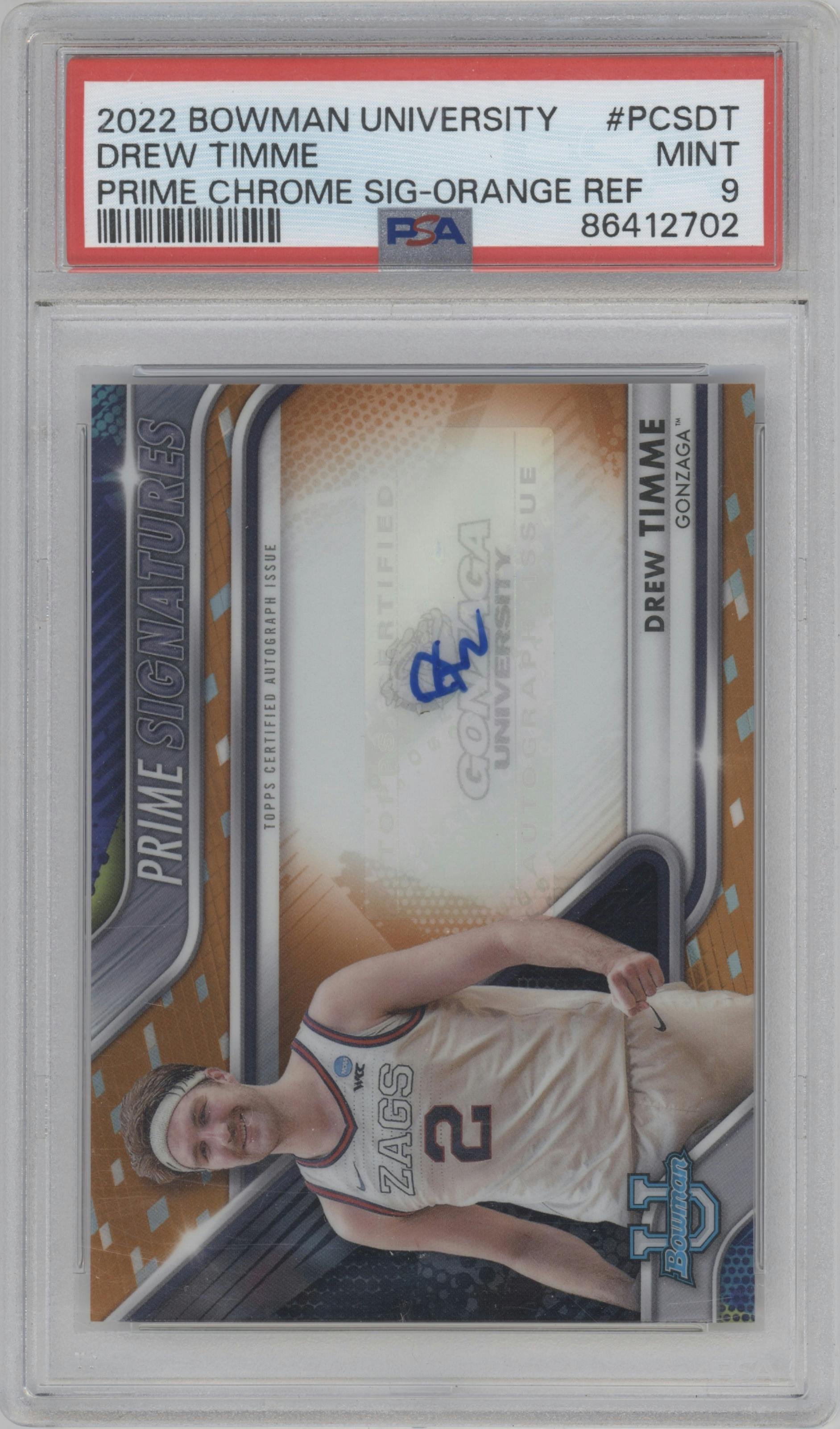 drew timme bowman university 2023 psa9 その他 drew timme bowman