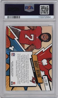 Bucky Irving from the 2024 Panini Absolute set graded by PSA and given an overall grade of 10.