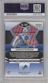 Aidan Hutchinson from the 2022 Panini Mosaic set featuring a Green Mosaic parallel graded by PSA and given an overall grade of 10.