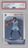 Ja Morant from the 2019-20 Panini NBA Hoops set featuring a Winter parallel graded by PSA and given an overall grade of 10.