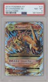 M Charizard EX from the 2016 Pokemon XY set graded by PSA and given an overall grade of 8.