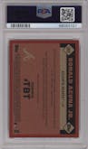 Ronald Acuna Jr. from the 2018 Topps Throwback Thursday set graded by PSA and given an overall grade of 9.