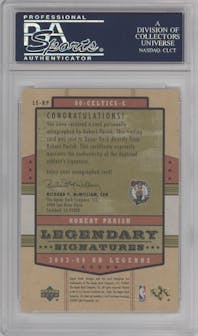 Robert Parish from the 2003-04 Upper Deck Legends set graded by PSA and given an overall grade of 10.