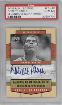 Robert Parish from the 2003-04 Upper Deck Legends set graded by PSA and given an overall grade of 10.