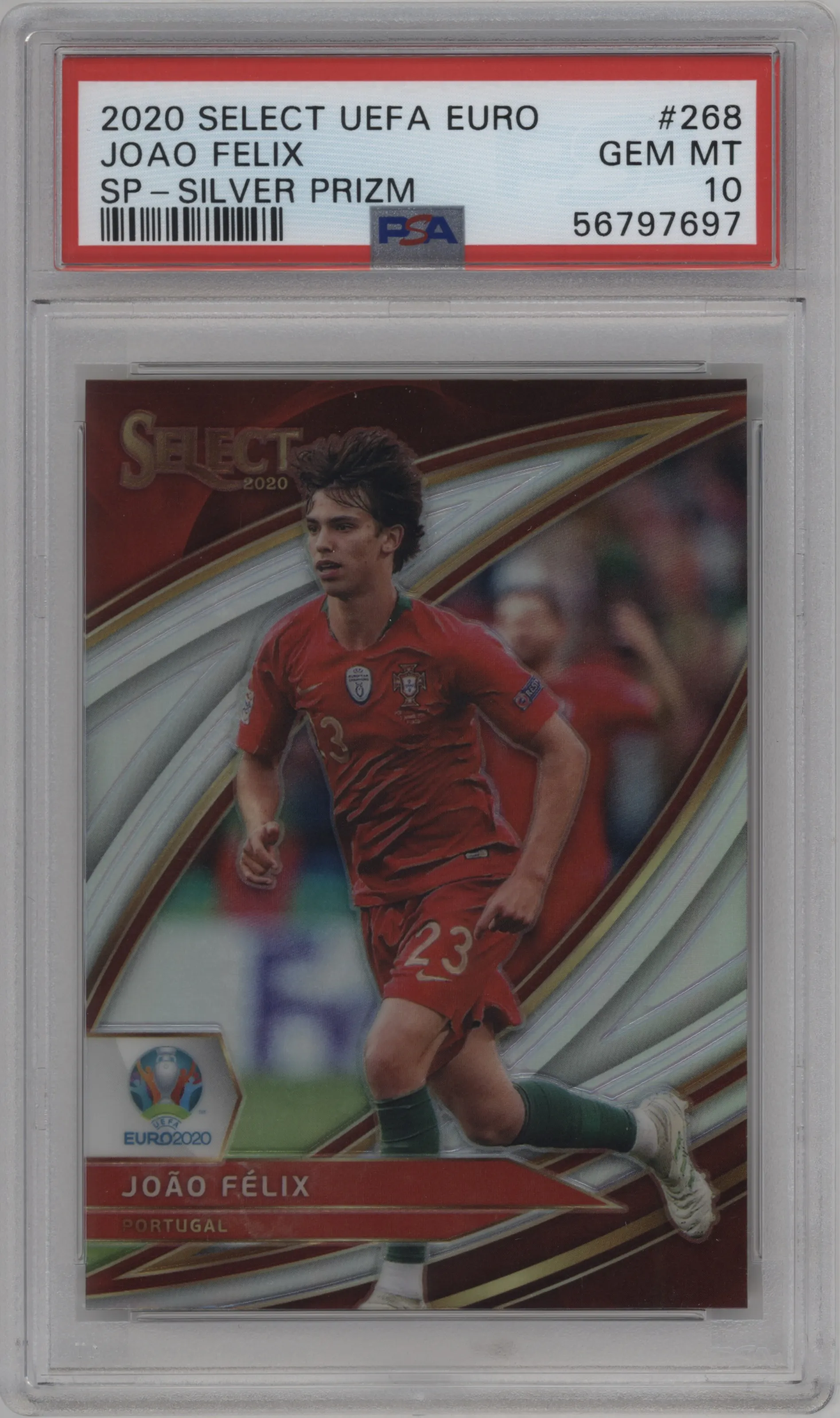 2020 Panini Select UEFA Euro Field Lvl.Name.Var. Joao Felix Silver Prizm #268 PSA 10