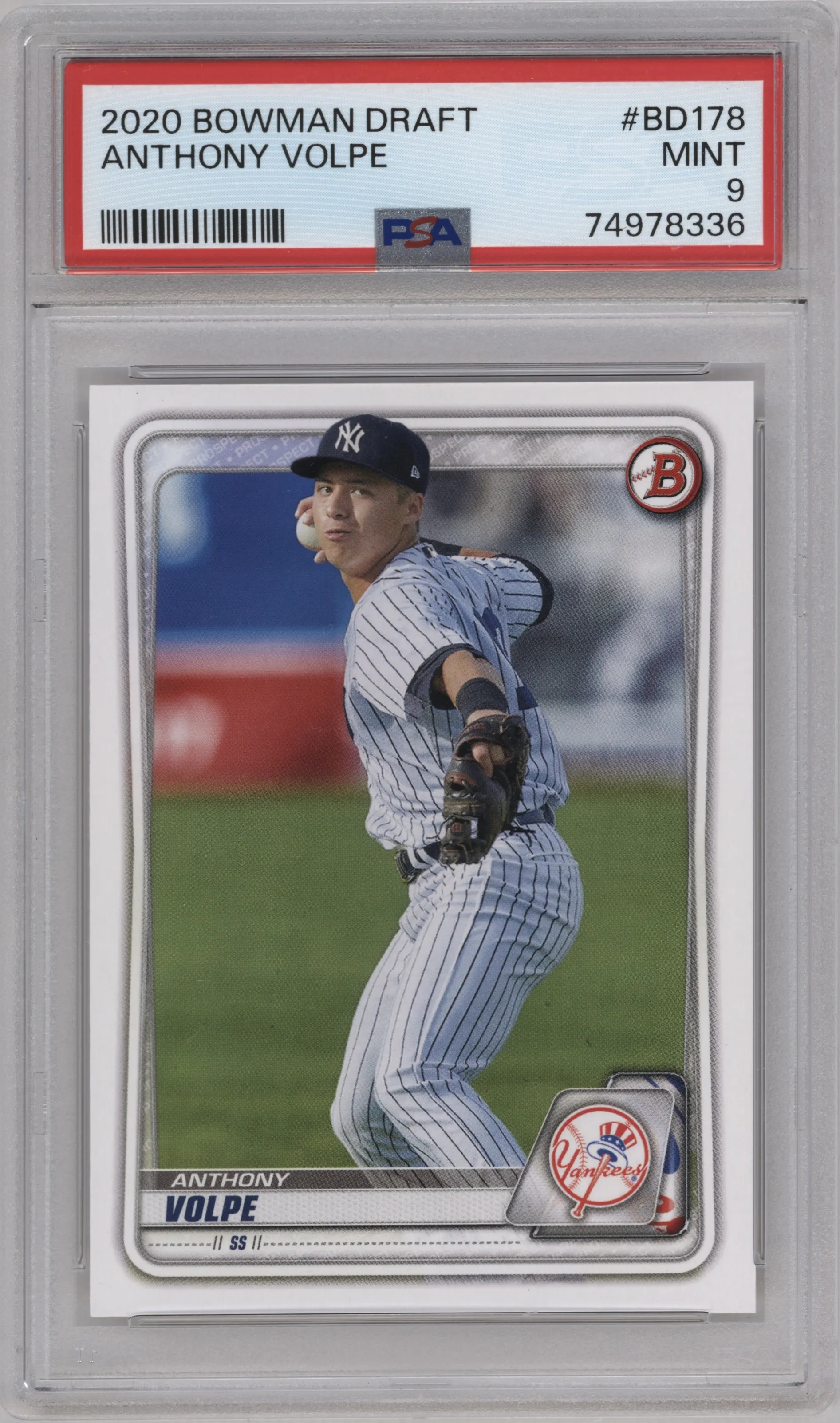 2020 Bowman Draft Anthony Volpe PSA 9