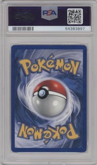 Charizard from the 1999 Pokemon set graded by PSA and given an overall grade of 8.