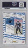 Xavier Legette from the 2024 Panini Absolute set featuring a Red/Blue parallel graded by PSA and given an overall grade of 10.
