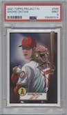 Shohei Ohtani from the 2021-22 Topps Project70 set graded by PSA and given an overall grade of 9.