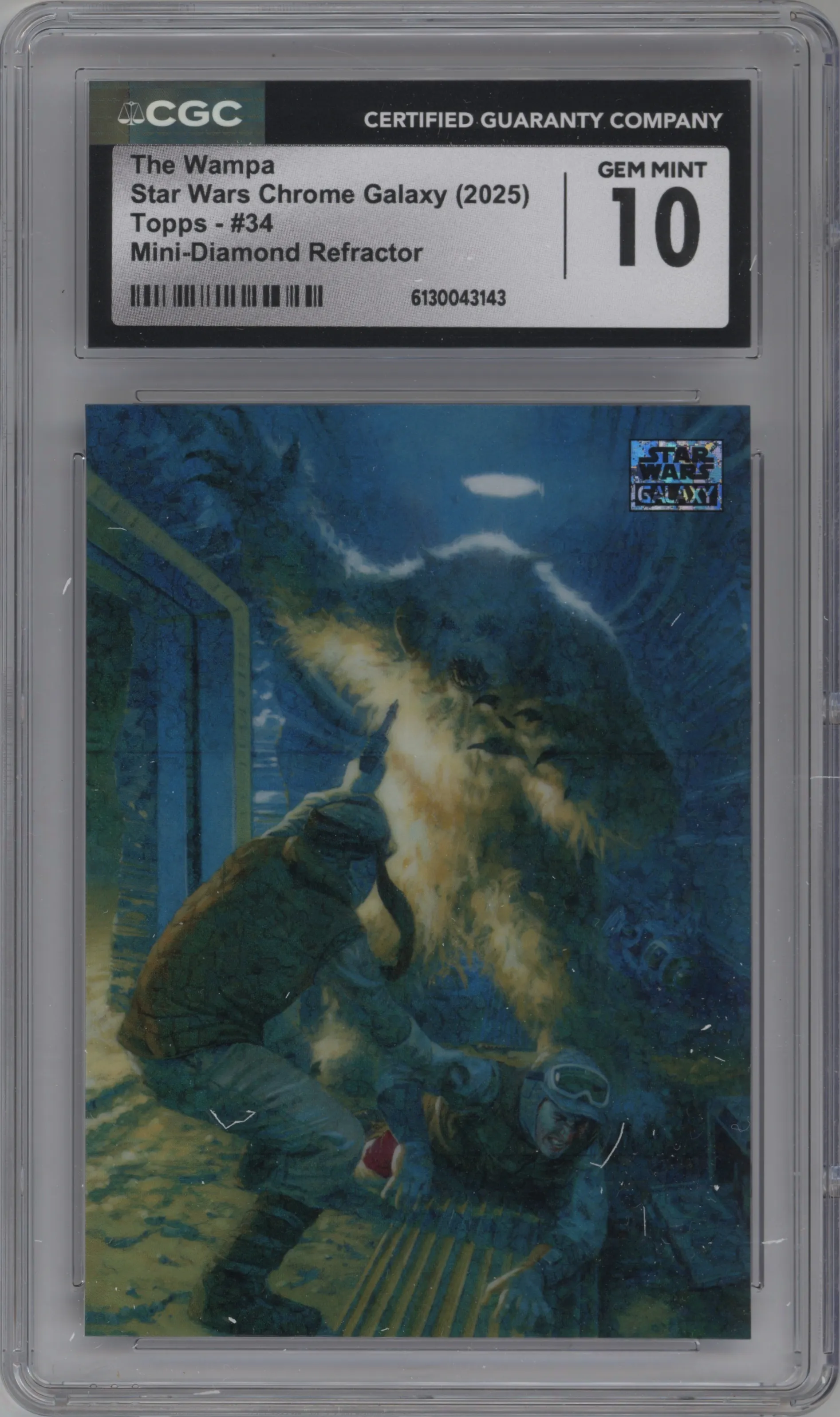 2025 Topps Chrome Star Wars Galaxy The Wampa Mini Diamond Refractor CGC 10