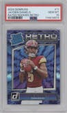 Jayden Daniels from the 2024 Donruss set graded by PSA and given an overall grade of 10.