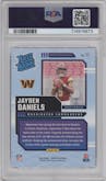 Jayden Daniels from the 2024 Donruss set graded by PSA and given an overall grade of 10.