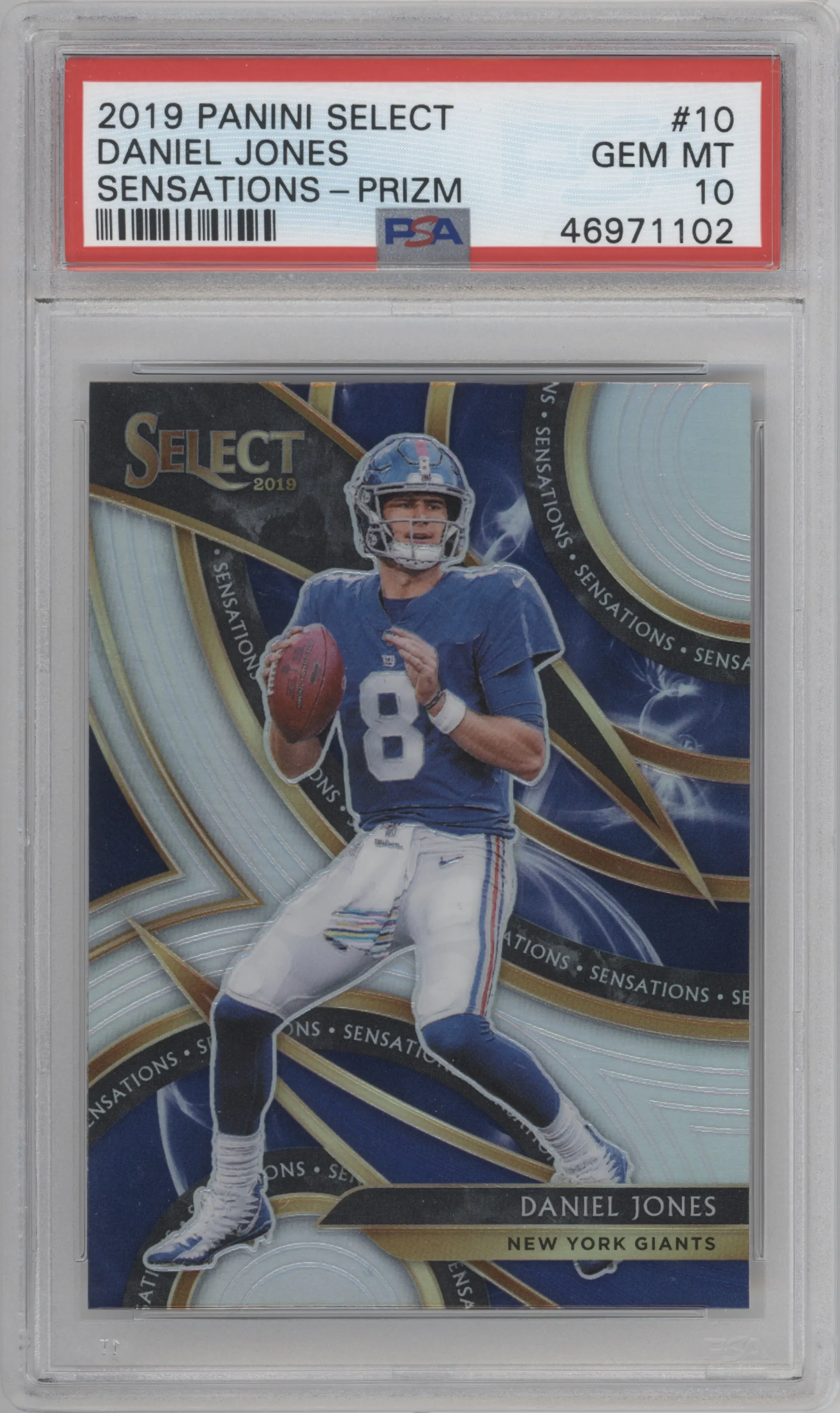 2019 Panini Select Sensations Daniel Jones Prizm PSA 10