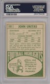 John Unitas from the 1968 Topps set graded by PSA and given an overall grade of 7.
