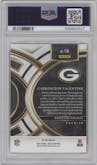 Carrington Valentine from the 2023 Panini Select set featuring a Gold Prizm parallel graded by PSA and given an overall grade of 10.