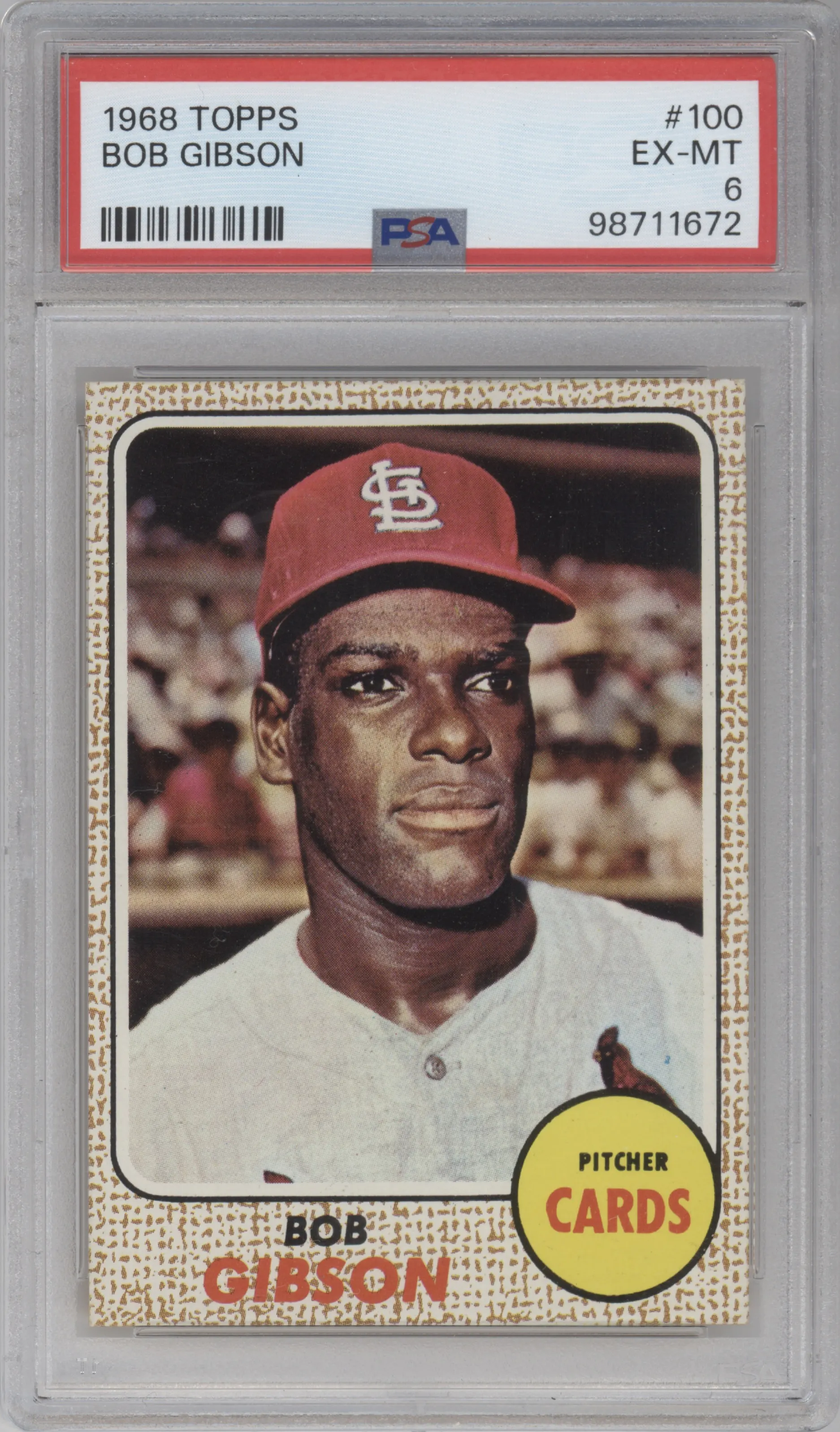 1968 Topps Bob Gibson #100 PSA 6