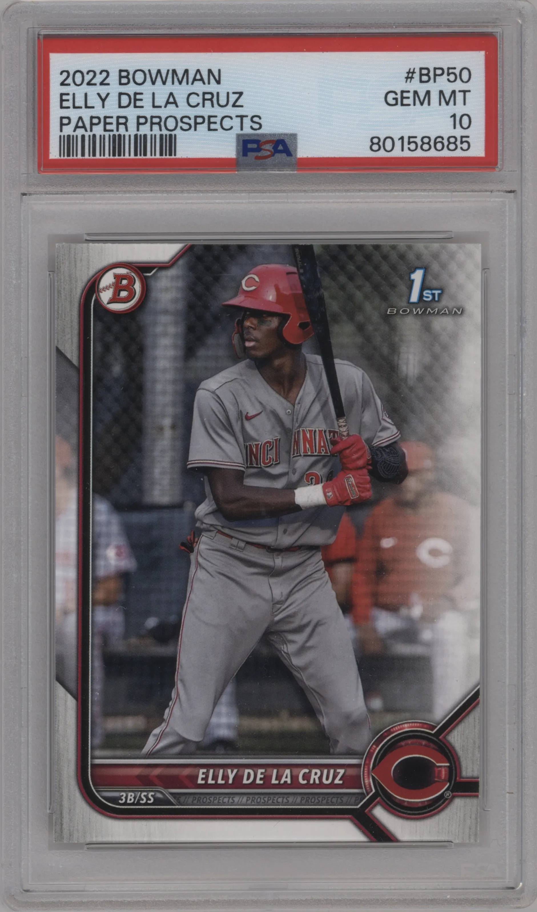 2022 Bowman Prospect Elly De La Cruz PSA 10